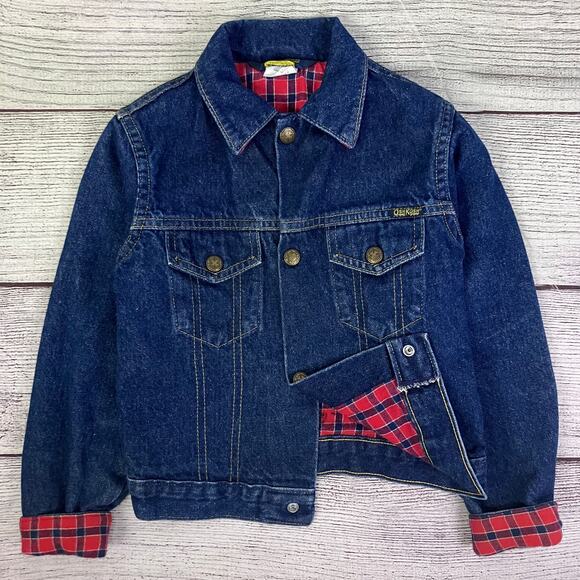 Vintage 1990s Osh Kosh B'Gosh Flannel Lined Denim Jacket